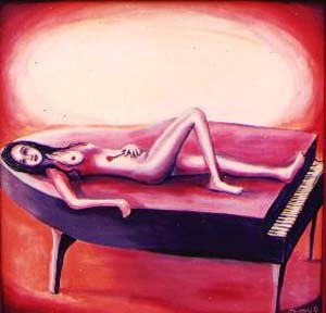 Girl on Piano by Jonny Olsen